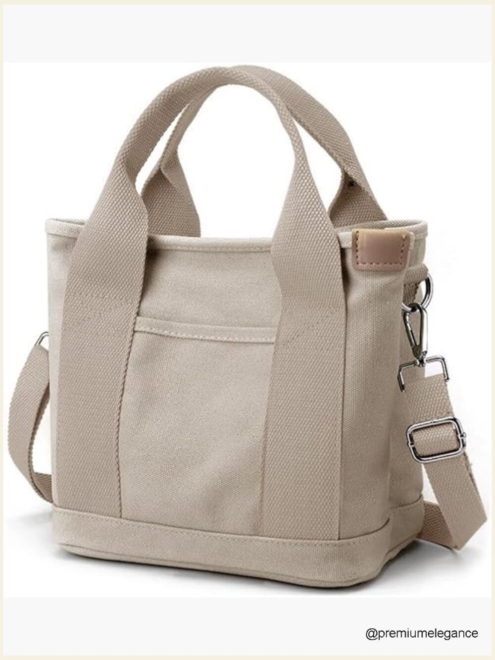 Canvas Zipper Tote Bag Crossbody Shoulder Hobo Satchel 3 Compartments